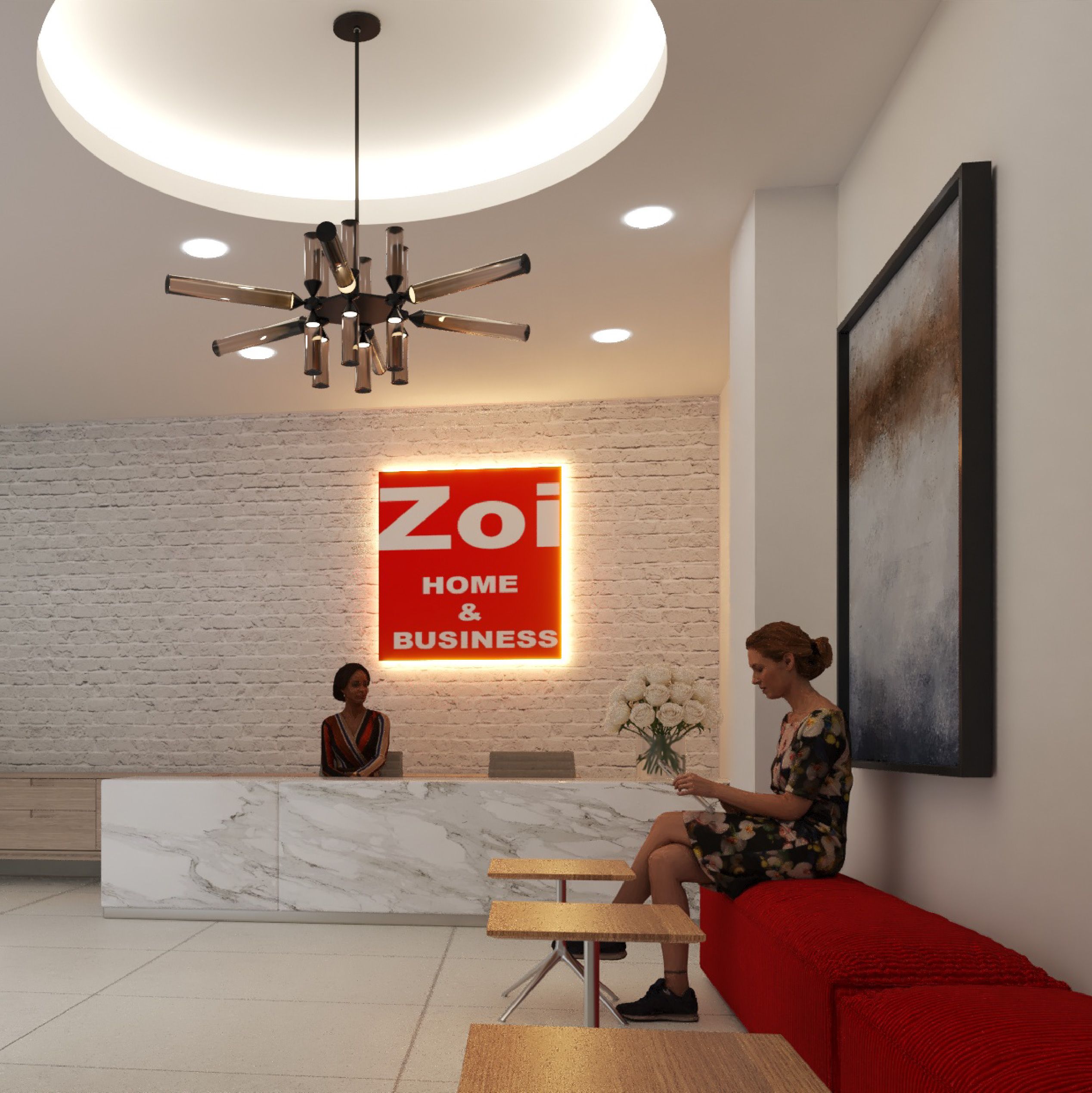 recepción edificio zoi