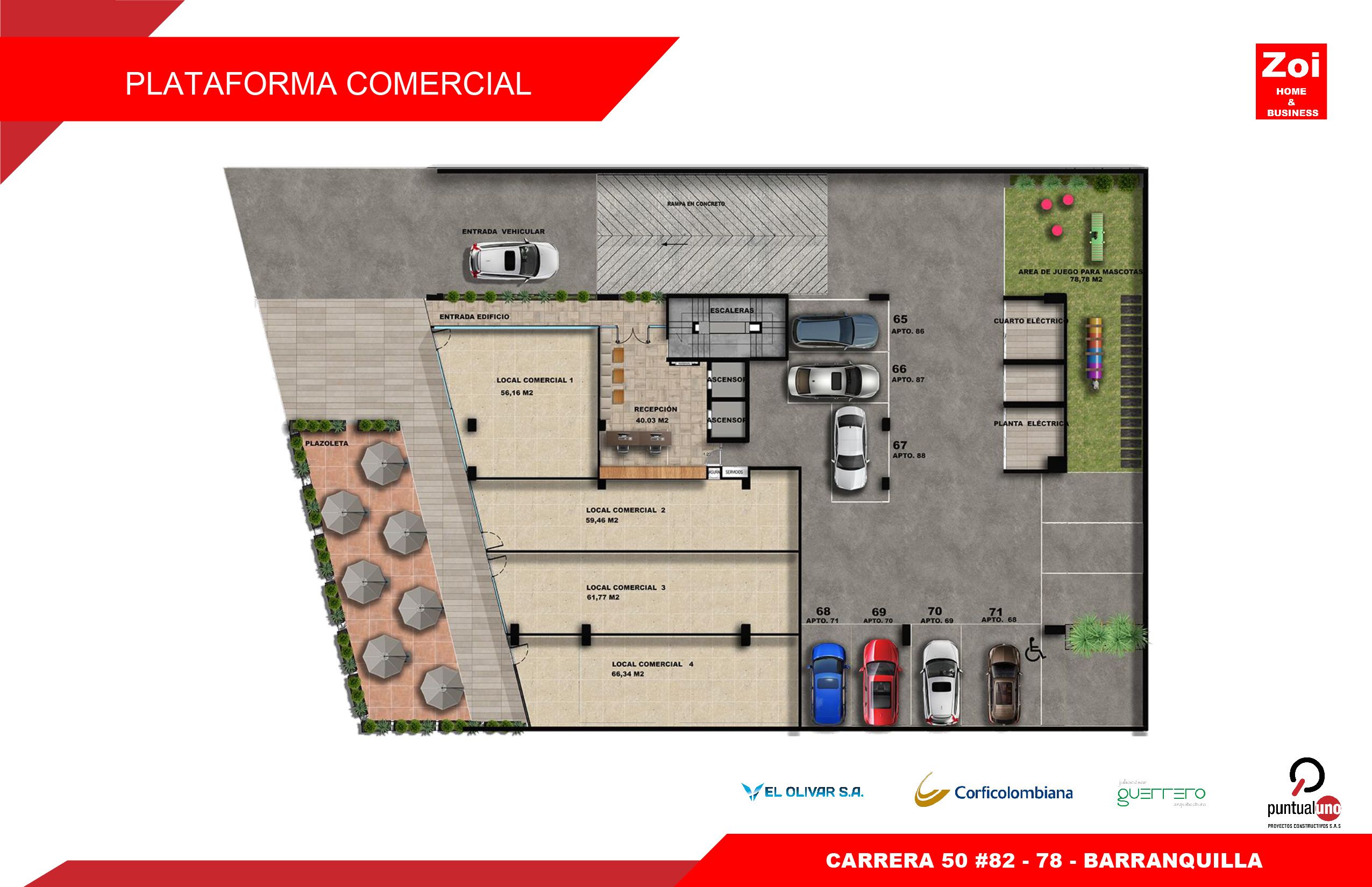 plataforma comercial plano